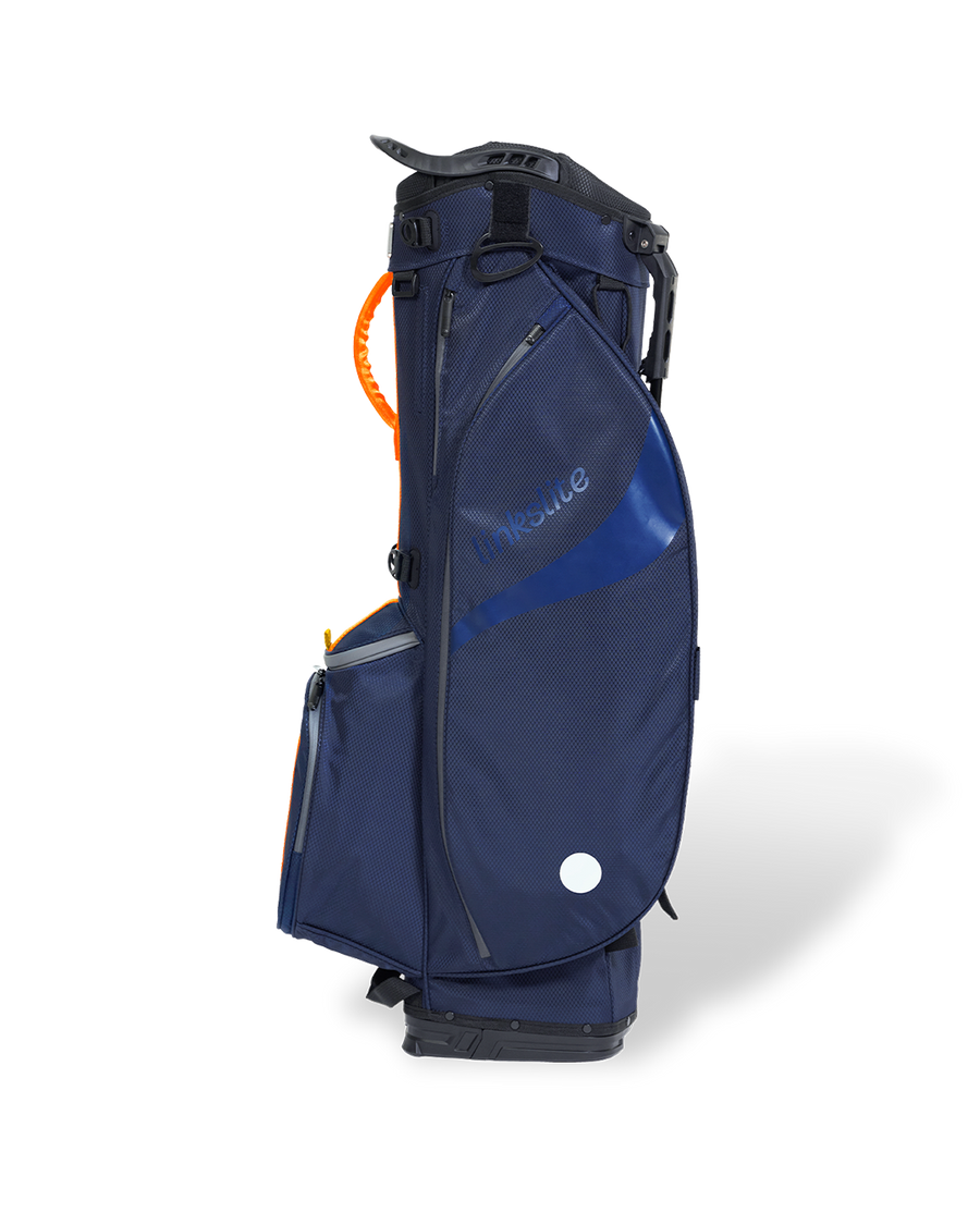 Atlantic Dawn Linkslite Explorer golf stand bag, right side view.