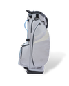 Linkslite Explorer 14-way stand bag in off-white and baby blue, right side view