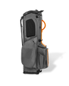 Linkslite Explorer 5-way stand bag in gray and orange, left side view