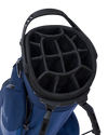 Linkslite Explorer 14-way stand bag in navy and sage, top view of 14-way divider
