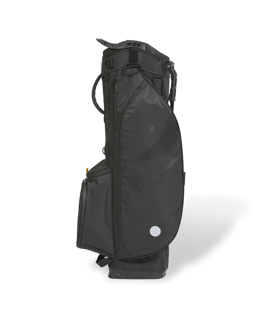 Smokey Onyx Linkslite Explorer golf stand bag, right side view.