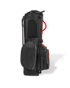 Linkslite Explorer 5-way stand bag in black and red, left side view