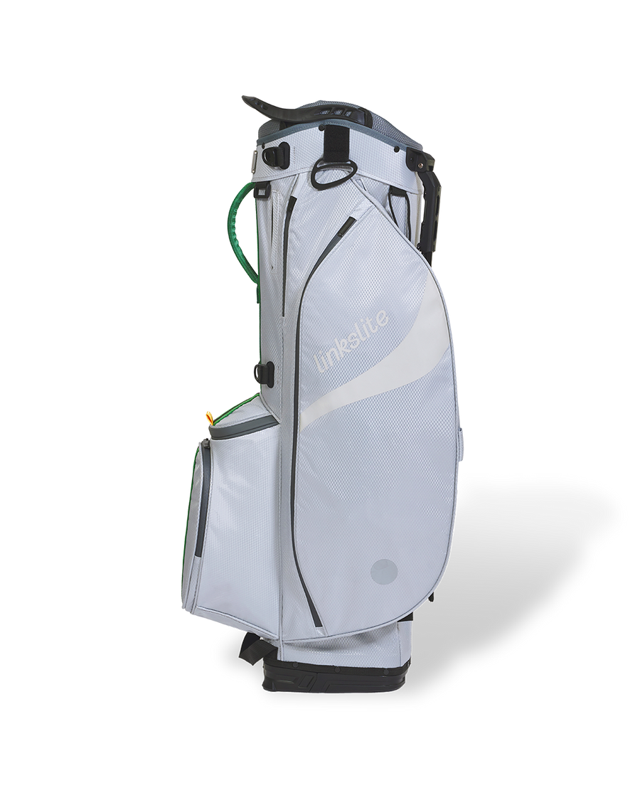 Verdant Mist Linkslite Explorer golf stand bag, right side view.