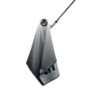 Linkslite Mono Horizon magnetic golf towel hanging from a golf iron
