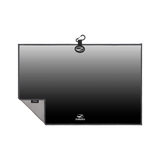 Linkslite magnetic golf towel in a monochrome gradient design