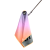 Linkslite Sunset Cali magnetic golf towel hanging from a golf iron
