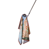 Linkslite The Birth of Venus magnetic golf towel hanging from a golf iron